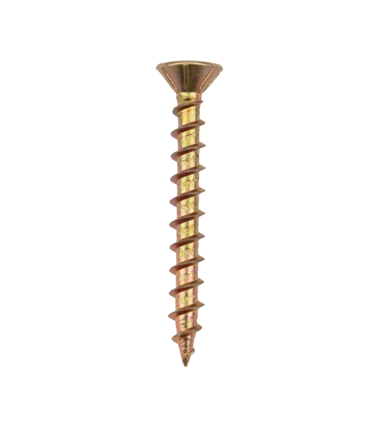 Саморез оконный Kranz острый, 4.1х35, желтый цинк, короб (500 шт./уп.)