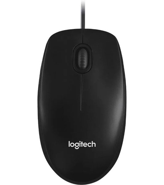 Мышь проводная Logitech M100/100R DARK/GREY (темно-серая/черная), 1000 dpi, USB, кнопки - 3