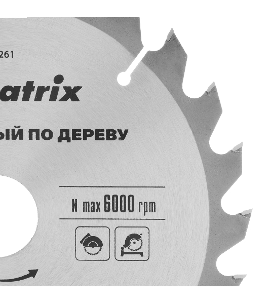 Пильный диск по дереву Matrix, ф200 х 32 мм, 24 зуба + кольцо 32/30