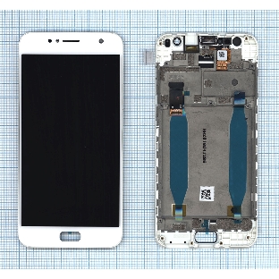 Дисплей для Asus ZenFone Live ZB553KL белый с рамкой