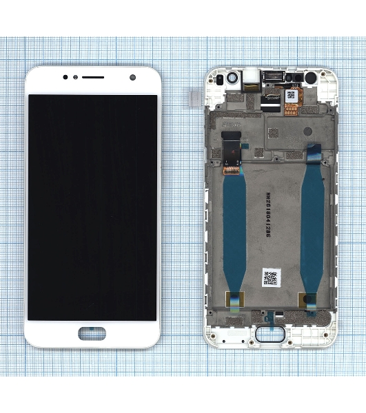 Дисплей для Asus ZenFone Live ZB553KL белый с рамкой