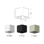Корпус светильника C7806 SBK черный песок 70*70*H60mm MR16 GU5.3, фото9