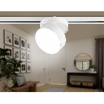 Трековый однофазный светодиодный светильник Ambrella light GL6875 WH белый LED 16W 4200K D115*90, фото6