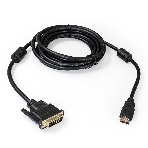 Кабель ExeGate EX284906RUS HDMI-DVI ExeGate EX-CC-HDMIM-DVIM-2.0 (19M/25M, dual link, 2м, 2 фильтра, позолоченные контакты), фото 1