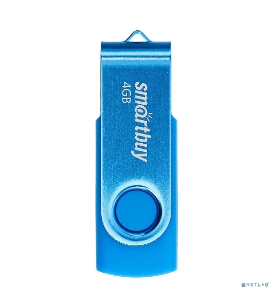 Флешка USB Smartbuy Twist Blue (SB004 Gb2TWB), 4 Gb, USB 2.0, R/W 10/7, синий