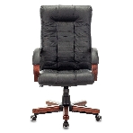 Кресло Бюрократ KB-10WALNUT/B/LEATH черный, кожа, фото11