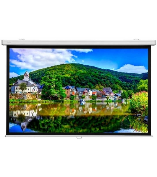 Настенный экран Lumien Master Picture CSR 196x244см (раб.область 146х234 см) (109') Matte White черная кайма по периметру, механизм плавного возврата, возможность потолочн./настенного крепления (белый корпус) 16:10