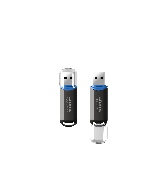 Флешка USB ADATA C906 (AC906-32G-RBK), 32Gb, USB 2.0, R/W 15/5, черный/синий