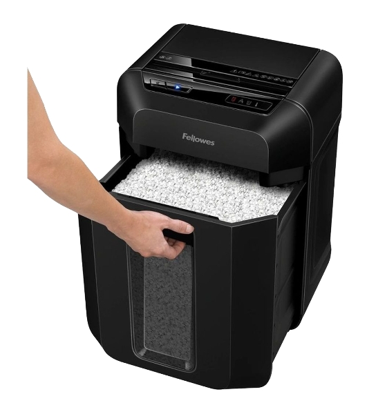 Шредер Fellowes AutoMax 80M FS-46215, минирезка, DIN P-4, 4х12 мм, автоподача 80 лст., 17 лтр., автореверс, уничт.: скобы, скрепки, пл. карты