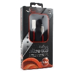 Кабель USB2.0 Cablexpert CC-P-mUSB02R-1.8M, AM/microB, серия Platinum, длина 1.8м, красный, блистер, фото 1
