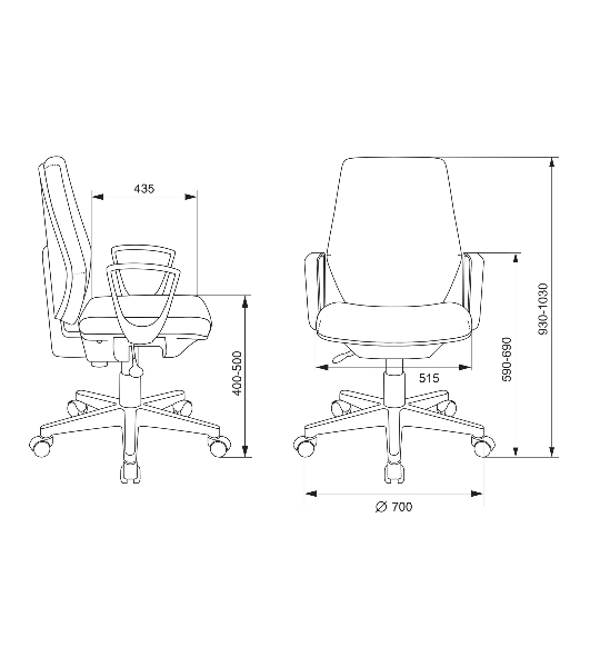 Кресло Бюрократ CH-W545 синий, экокожа, 120 кг, механизм качания