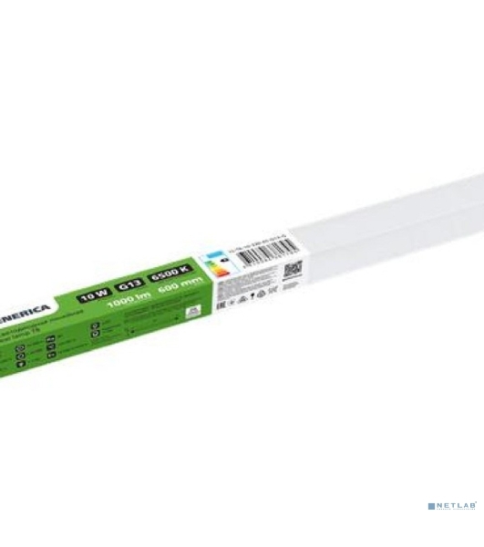 Лампа светодиодная GENERICA LL-T8-10-230-65-G13-G 10 Вт T8 линейная 600мм 6500К G13 230В