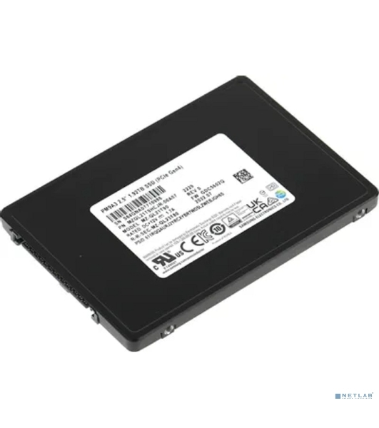 Накопитель SSD Samsung Enterprise, 1.92Tb, PCIe 3.1 x4, 2.5', U.2, NVMe, R/W 3200/2000