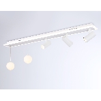 Потолочный светодиодный светильник Ambrella light FL66201/1+5 WH белый 67W 3000K-6400K+G9/2 1000*100*400 (ПДУ ИК), фото3