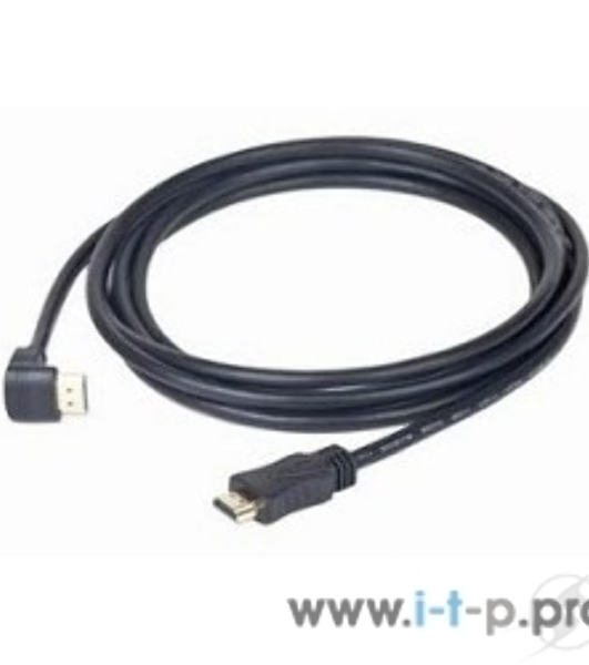 Кабель Cablexpert HDMI CC-HDMI490-6, 19M/19M, v2.0, медь, позол.разъемы, экран, угловой, 1.8м, черный, пакет