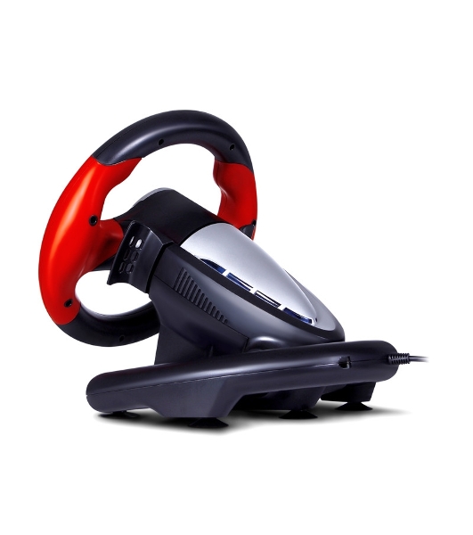 Руль SVEN GC-W300 (педали, вибро, лепестки, D-pad, 10 кл, резин. вставки, PC, цифр. и аналог.