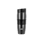 Термокружка LARA LR04-24 Black 380 мл, двойные стенки, вакуум, сталь/силикон, черный, фото 1