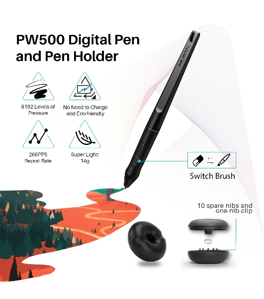 Графический монитор Huion Kamvas Pro 20 (2019), 19.5', 1920x1080, 8192 уровней, HDMI