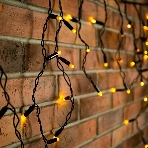 Гирлянда Neon-night Айсикл (бахрома) светодиодный, 4,8 х 0,6 м, черный провод, 230 В, диоды желтые, 176 LED, фото 1