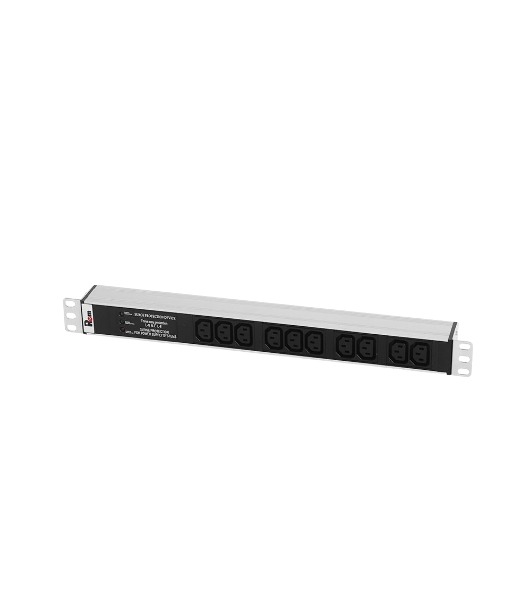 Аксессуар ЦМО Блок розеток Rem-10 без шнура с инд., 10 IEC 60320 C13, вход IEC 60320 C14, 10A, алюм., 19' (R-10-10C13-I-440-Z)