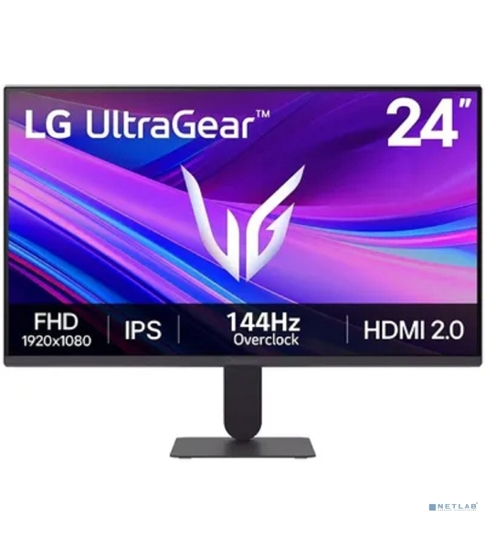 Монитор 23.8' LG UltraGear 24G411A-B IPS 1920x1080, 144 Гц, 5 мс, 16:9, 250 кд/м², HDMI 2.0, DP 1.4, 3.5 Jack, HDR10, FreeSync, G-Sync Compatible, VESA 100x100, черный