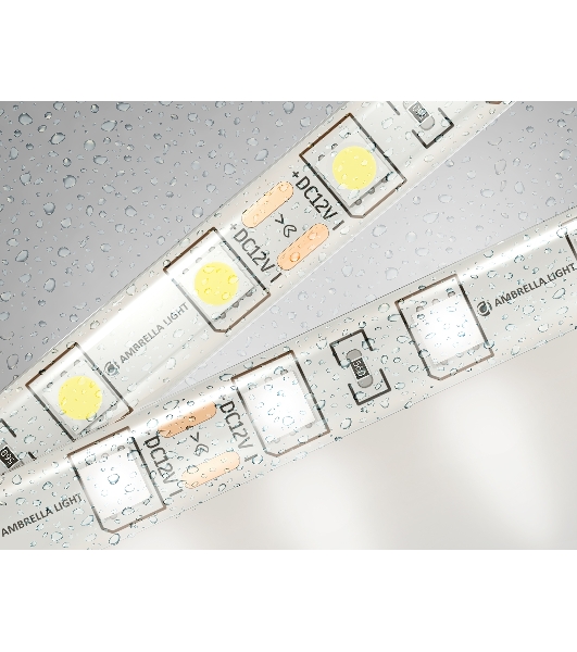 Светодиодная лента Ambrella light GS2102 5050 60Led/ 14.4W m/ 12V IP65 4500K/ 5000*10*2.87mm (2 конт.)