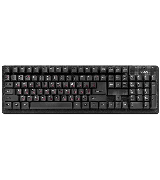 Клавиатура SVEN Standard 301 проводная, USB Type-A, чёрный