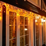 Гирлянда Neon-night Айсикл (бахрома) светодиодный, 4,8 х 0,6 м, черный провод, 230 В, диоды желтые, 176 LED, фото2