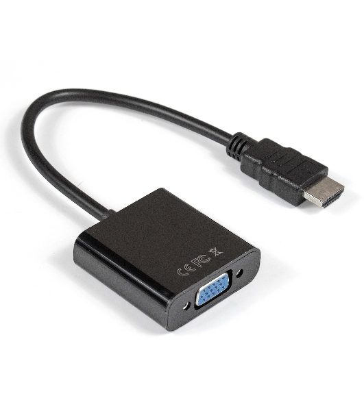 Кабель-переходник ExeGate EX284926RUS HDMI-VGA ExeGate EX-HDMIM-VGAF-0.15 (19M/15F, 0,15м)