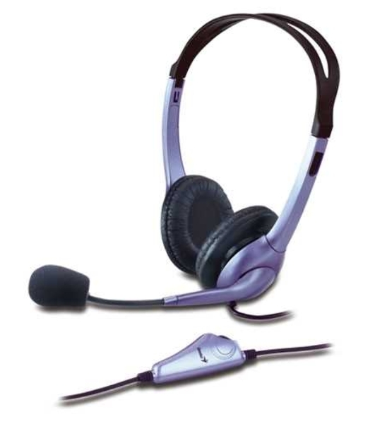 Гарнитура Genius HS-04S Two jack фиолетовый, проводная, 3.5 мм