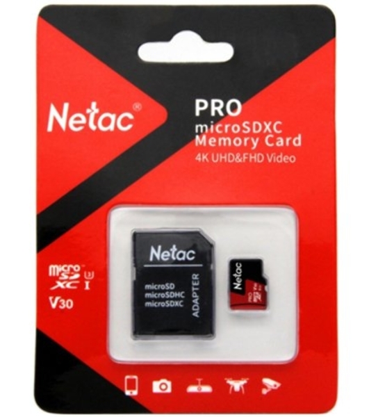 Флеш карта MicroSD card Netac P500 Extreme Pro 128Gb, retail version w/SD adapter