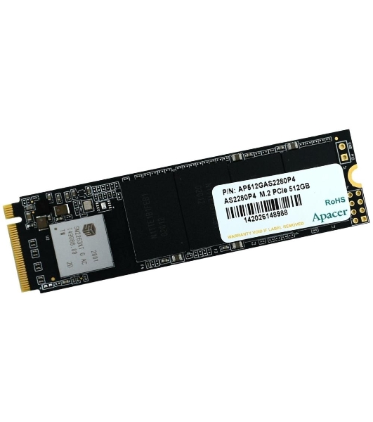 Накопитель SSD Apacer AS2280P4, 512Gb, M.2 2280, PCIe 3.0 x4, NVMe, R/W 2100/1500