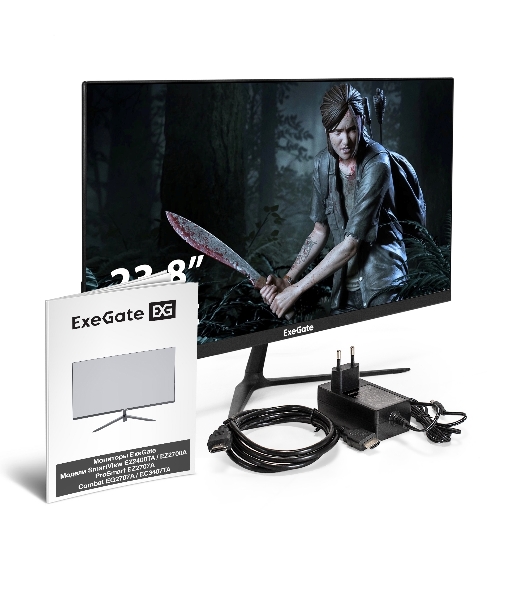 Монитор 23.8' ExeGate SmartView EZ2400TA IPS 1920x1080, 75 Гц, 5 мс, 16:9, 250 кд/м2, 1xHDMI, 1хDP, 1x3.5 мм, черный
