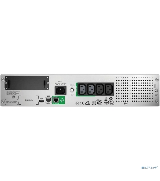 Источник бесперебойного питания APC Smart-UPS SMT750RMI2UC/750ВА/500Вт/4xIEC 320 C13 (компьютерный)