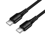 Кабель USB2.0 Hoco Type-C/Type-C, 3А, 60Вт, X120, 1м, черный, коробка, фото4