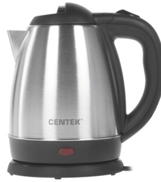 Электрочайник Centek CT-0036 серебристый, 1.2 л, 2000 Вт, скрытый нагревательный элемент