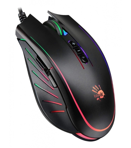 Мышь проводная A4Tech Bloody Q81 черный, 3200 dpi, USB, кнопки - 8