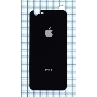Защитное заднее стекло для iPhone 6/6S черное