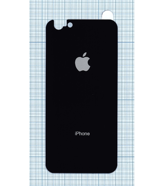 Защитное заднее стекло для iPhone 6/6S черное