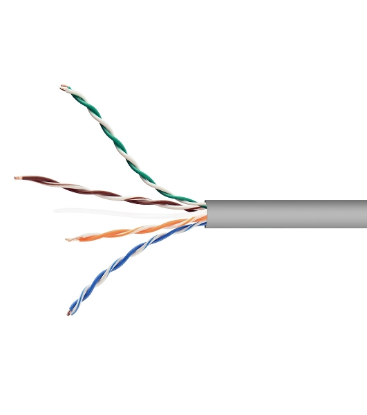 Кабель Cablexpert UPC-5051E-SOL/25, UTP indoor 4x2x0.51, CCA, кат.5е, однож., 25м, серый
