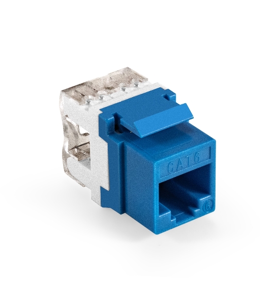 Модуль-вставка Keystone Jack RJ-45 ExeGate KJ-8P8C-U-C6-180-Dual (Кат.6, неэкранированная, 180 градусов, IDC Krone/110)