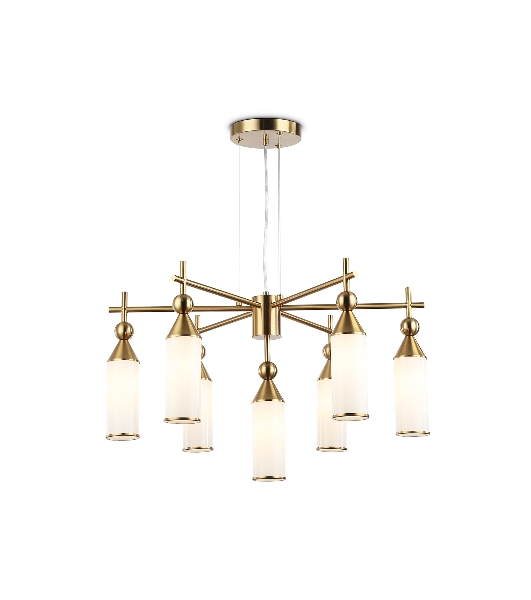 Люстра Ambrella light LH55278/7 BS/FR латунь/белый матовый E14*7 max 40W D640*1390