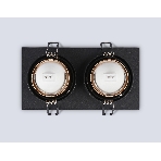 Встраиваемый точечный светильник Ambrella light TN102833/2 BK/GD черный/золото GU5.3/2 178*93*50, фото4