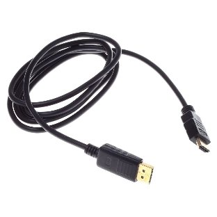 Кабель аудио-видео Buro HDMI (m)/DisplayPort (m) 1.8м. феррит.кольца позолоченные контакты черный