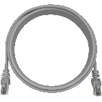 Патч-корд NTSS NTSS-PC-UTP-RJ45-5e-0.3-LSZH-GY NTSS-PC-UTP-RJ45-5E-0.3-LSZH UTP RJ-45 вил.-вилка RJ-45 cat.5e 0.3м серый LSZH (уп.:1шт) 26AWG, фото 1