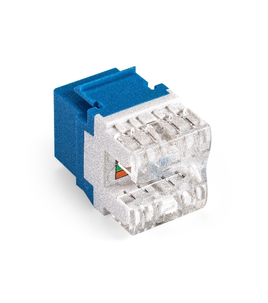 Модуль-вставка Keystone Jack RJ-45 ExeGate KJ-8P8C-U-C6-180-Dual (Кат.6, неэкранированная, 180 градусов, IDC Krone/110)