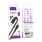 Кабель USB2.0 Hoco Type-C/Type-C, 3А, 60Вт, X120, 1м, черный, коробка, фото 1