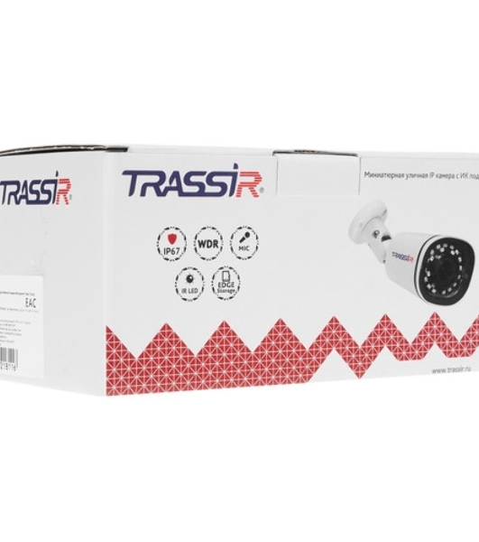 Уличная 8Мп IP-камера TRASSIR TR-D2181IR3 v3 3.6 с ИК-подсветкой.