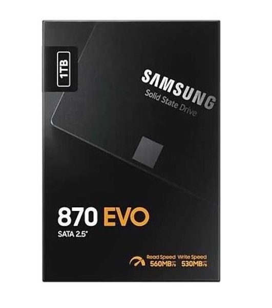 Накопитель SSD Samsung 870 EVO, 1Tb, SATA III, 2.5', R/W 560/530