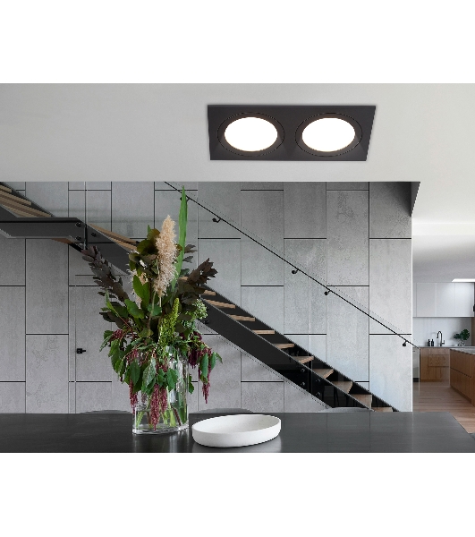 Светильник Ambrella light TN6615/2 BK черный IP44 GX53/2 max 15W 215*110*24